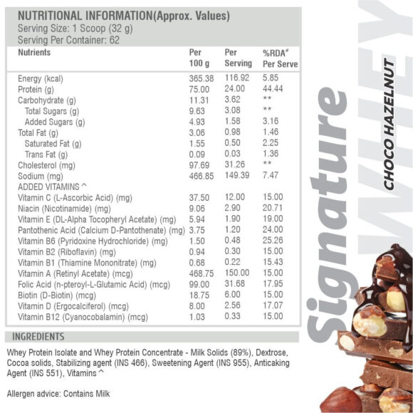 hf series signature whey protein powder