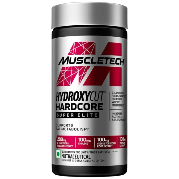 muscletech hydroxycut hardcore super elite, 100 veggie capsule(s)
