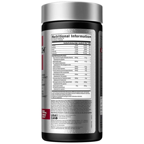 muscletech hydroxycut hardcore super elite, 100 veggie capsule(s)