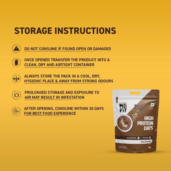 muscleblaze high protein oats, 2 kg, dark chocolate